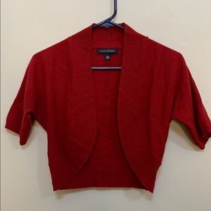 Banana Republic red crop sweater cardigan